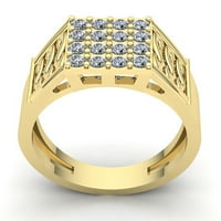 Originalna 1.5ctw okruglica Dijamantna muška godišnjica za angažman prsten od krute čvrstog 14k ruža, bijela ili žuta zlato GH SI2