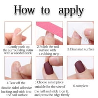 Pritisnite na noktima dugačak lijes crni lažni nokti set sa križnim dizajnom rinestona, luksuzno akrilno ljepilo na lažnom noktima na noktima za žene poklone za višekratnu pokrivaču na noktima -
