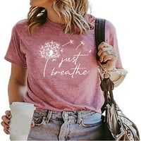 Maslačak grafička majica za žene Wildflower samo dišu vintage tees top smiješne ljetne majice kratkih