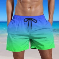 CLlios muški kratke hlače, muškarci casual modne gradijentne kratke hlače sa džepovima hlače na plaži elastične struke