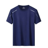 Ljetno prozračno ubrzavanje čvrstih boja Sports Casual Blunneck Muška svjetla Skraćana majica