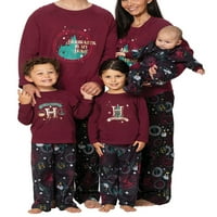 MA & Baby podudaranje porodičnih pidžama postavlja božićno PJ pismo pisma tiska i hlače za spavanje