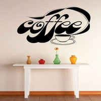 Prilagođena zidna naljepnica naljepnica: Poznavanje kafe sa čaša Kuhinjski elegantan dekor vinil mural