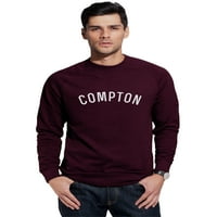 Daxton Compton Duks atletski fit pulover Crewneck Francuska Terry tkanina, škriljevca crvena slova,