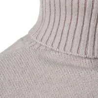 Semimay muški topli džemper gornji visoki ovratnik O-izrez dugih rukava labav pleteni pulover džemper