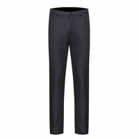 Muške ravne pantalone za noge Flow Flat Front Slim Fit Business Hlače Ležerne trendi hlače u boji