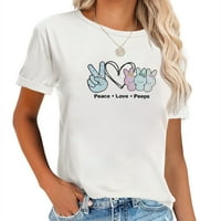 Uskršne košulje Žene mir Love Peeps Majica Funny Rabbit Bunny Graphic Tee Ležerne prilike kratkih rukava