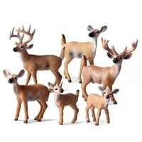 Yoone Simulirani čvrsti šumski jeleni figurinski elk životinjski model stol dekor dekor djece igračka