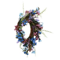 Yuedong umjetni vijenac Domaći dekor Lažni cvjetovi Proljeće Ljeto vjenčanje Viseći ukras 35 * 35 * Simulacija vijenac