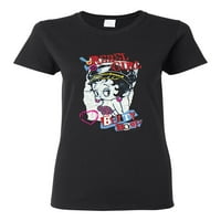 Divlji Bobby Betty Boop Girl Pop Style Betty Boop Ženska majica, crna, 3x-velika