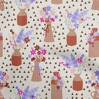 Onuone baršunasto smeđa tkanina cvjetna vaza sa geometrijskim DIY odjećem za preciziranje tkanine za