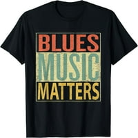 Majica Blues Music Matters. Vintage Retro 70s boja