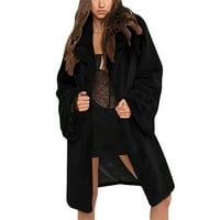 Ženska plus veličina Jesen moda rever kardigan odjeća Otvorena prednja reverska odjeća dugačka jakna