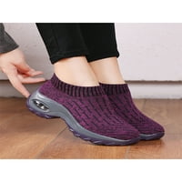 Daeful Womens Sock cipele na tenisima pletene gornje šetnje cipela Yoga Comfort Ležerne prilike platforme Purple 8
