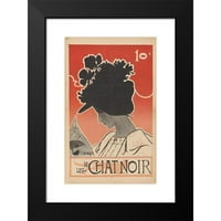 Éonce Burret Black Moderni uokvireni muzejski umjetnički print pod nazivom - poster za časopis Le Chat Noir