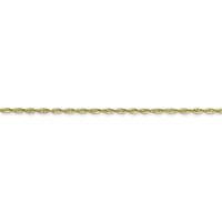 Ogrlica od laganog konopa dijamanta u realnom 10k žutom zlatu