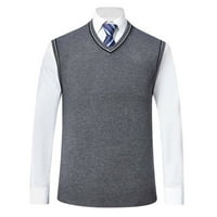 Paptzroi muns modni casual jacquard v dno košulje na vratu džemper bez rukava prsluk bez rukava