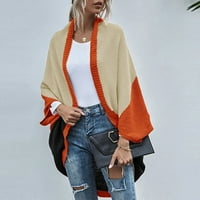 Viadha ženski modni casual pleteni džemper Kontrastni kontrastni kardigan s dugim rukavima vrhovi