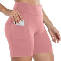 ATTRACO Ženske bicikliste kratke hlače sa džepovima Yoga Workout Hotsas High Squik Trnjačka kontrola