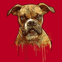 Obojite mog psa Muške Crveno Heather Grafikon TEE - Dizajn od strane ljudi 2xL