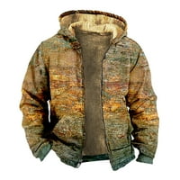 Ograničena ponuda HIMIWAY Trendy Muška jakna sa patentnim zatvaračem Bezvremenska gornja odjeća narančasta 3xl