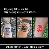 Aussiedoooodle Paw šap otisci zabavni tekst otporan na vodu Privremena tetovaža postavljena lažna umjetnička