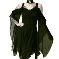 Yubatuo womne plus veličina hladnog ramena leptir rukava čipka za Halloween maxi haljina