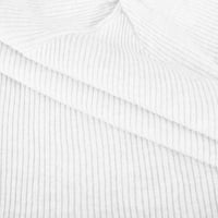 Floleo ženski džemper zazor jesen zimski ženski V-izrez na dugim rukavima džemper dvostruko košulje na vrhu bluza