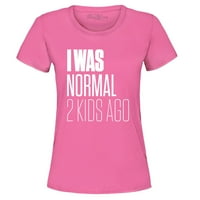 Shop4ever Ženski bio sam normalna djeca pre smiješna mama grafička majica srednje azalea ružičasta