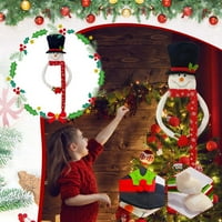 Zimski božićni viseći ukras za snježne pahuljice Božićni snjegović Santa Claus Plišani ukras Božićno