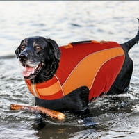 Queenmore Pseća jakna za pse ljubimac Životni prsluk za plivanje sa reflektirajućim prugama Podesivi pojas, visoka plodnost i izdržljiva ručica za spašavanje za male medije i velike pse, narandžaste
