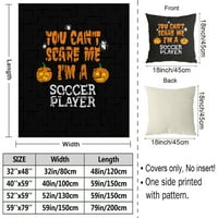 Halloween Dekorativni pokrivač s jastukom, zombi pokrivač za spavaću sobu, dnevni boravak, 509,40x58