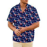 4. jula muške havajske majice USA Nacionalna zastava grafička majica ovratnik kratki rukav na otvorenom