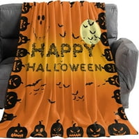 Bacanje pokrivača - Halloween Soft Top plišani runo, 50x60in flanel pokrivače horor crne pumpe za posteljinu