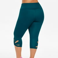 XYSAQA ženska rastalna vježba Joga Capris gamaše za ljetne udobne žene visoki struk Tummy-Control Capris hlače
