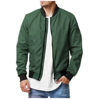 Modne marke Muške košulje dugih rukava casual puni kaput Zip mock izrez opuštena fit jakna Nove dolare Poklon podobna vojska zelena 4xl
