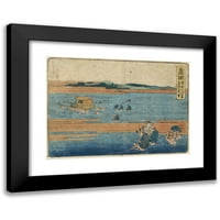 Katsushika Hokusai Black Moderni uokvireni muzej Art Print pod nazivom - Shimada