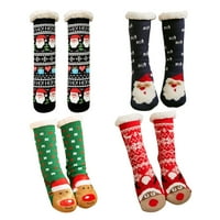 Par crtić božićne čarape zadebljanje tople čarape kućanstvo Srednje cijevi čarape Božićni poklon