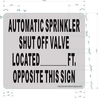 Sprinkler Show ventila smješten __ft nasuprot ovom znaku znaka