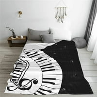 Ultra mekani ugodan flannel fleece pokrivač 50 x60 klavirski muzički novost ultra mekani mikro pokrivač