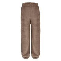 Miayilima plus veličine hlače jesen i zimske solidne boje sportske hlače plišane casual pantalone labave