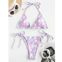 Kulišta Roliyen Bikinis za žene plus veličine V-izrez cvjetni print Tankini plivarske kupaće kostimu kupaće kupaće kostime kupaće odijela za žene