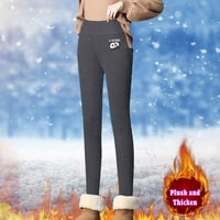 Ženske y2k hlače obložene gamaše termalno visoki struk zimska vježba za trčanje hlače za žene