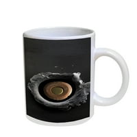 Kuzmark šalica za kafu biserna iridescentna bijela - rupa od metaka