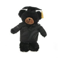 Plushland Black Bear Plish Punjene životinjske igračke predstavljaju poklone za dan diplomiranja, personalizirani tekst, ime ili vaš školski logo na haljini, najbolji za bilo koju školu Djeca