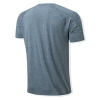 Košulja za muškarce Atletic Fit Quick Suha Solid Color Crewneck kratki rukav Sportske majice Ljetne