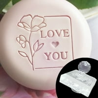 Dan valentina čisto akrilni ručno rađeni sapun sapun Love Heart Rose uzorak DIY kvadratna glinena poglavlja