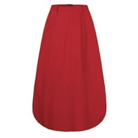 Vintage ljetne suknje visoko struk čvrsta pamučna suknja saia ženska plaža maxi duge suknje Jupe Faldas