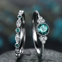 GOFJ set izvrsnih glatkih površinskih vjenčanih traka legure Jednostavno kubično cirkonij ženski prstenovi šarm nakit