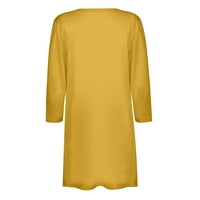 Ženski kardigani čišćenje pune boje tri četvrtine rukava casual bluza sa džepom kardigan